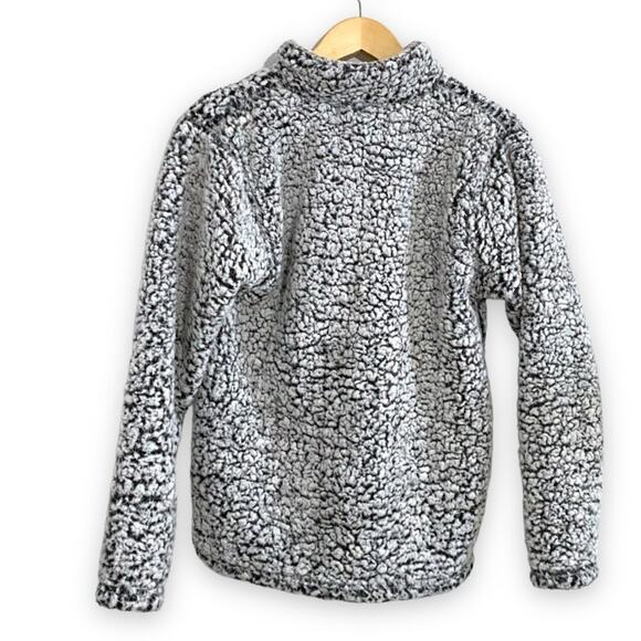 Poshmark Poshfixings Logo teddy fuzzy sherpa pullover grey heathered small - Picture 2 of 8